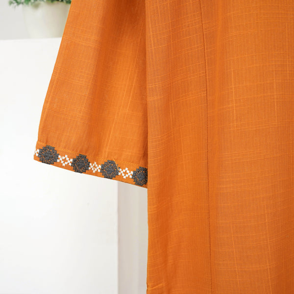 Orange Embroidered