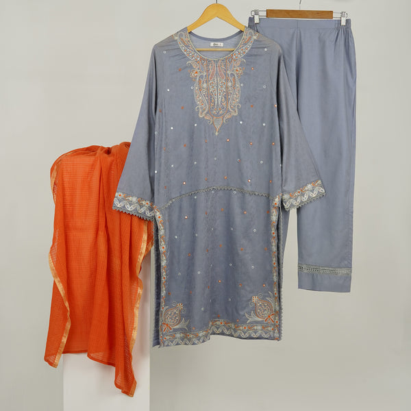 3 Pc Embroidered Lawn Suit