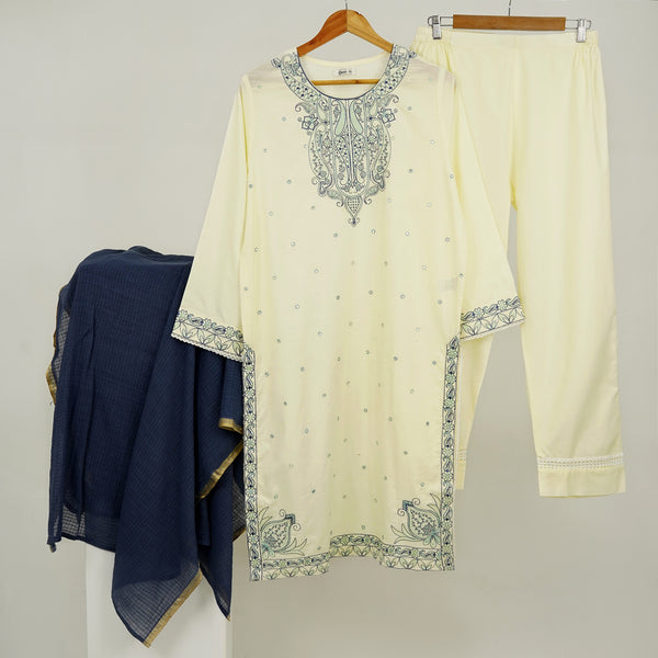 3 Pc Embroidered Lawn Suit
