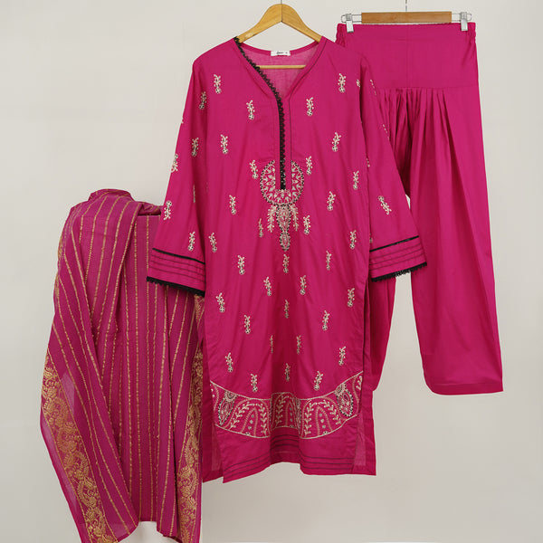 3 Pc Embroidered Lawn Suit