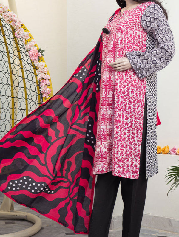 Pink Geometric Print
