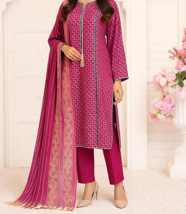 Hot Pink Lawn 3-Piece Suit